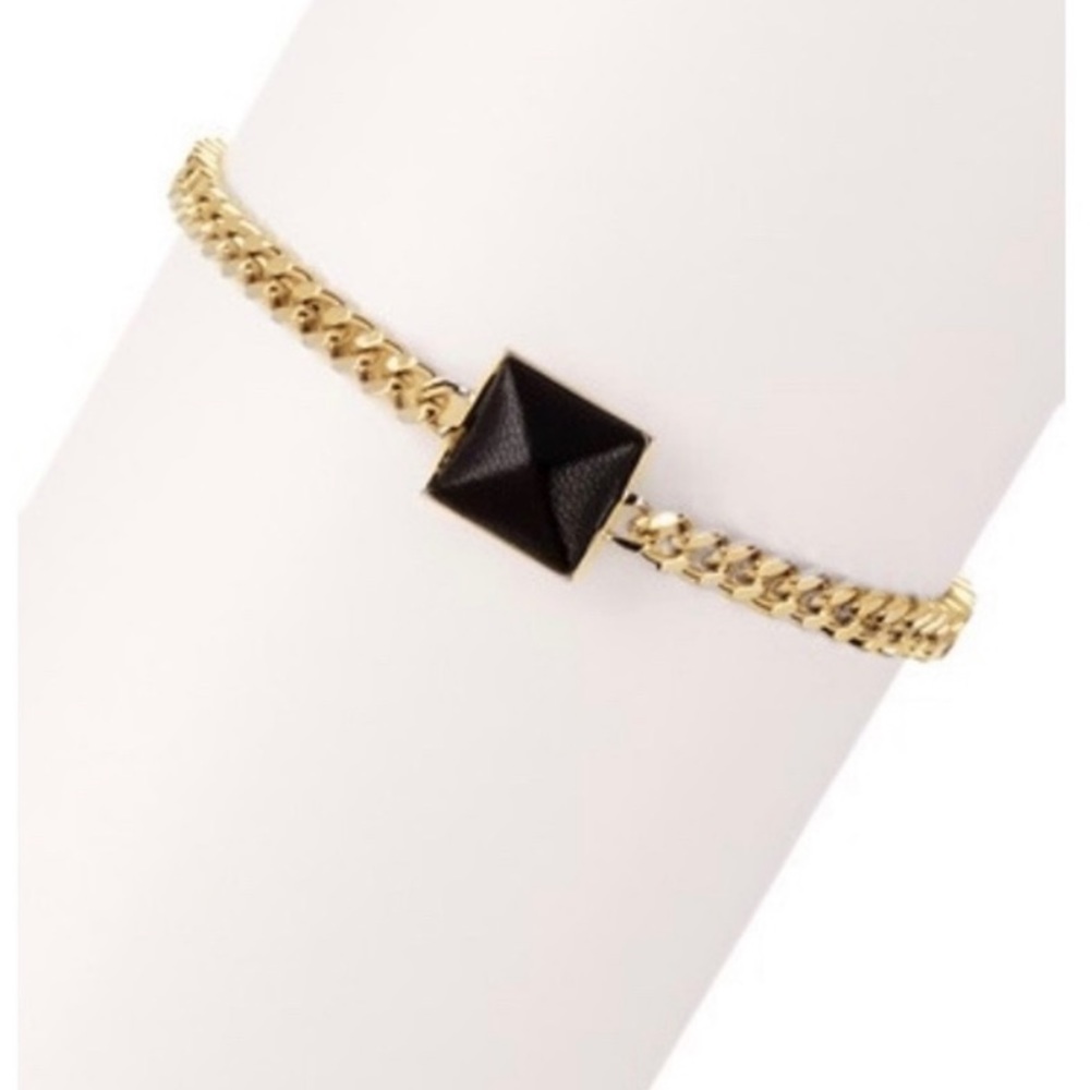 Vince Camuto Blow Up Pyramid Gold Chain Bracelet